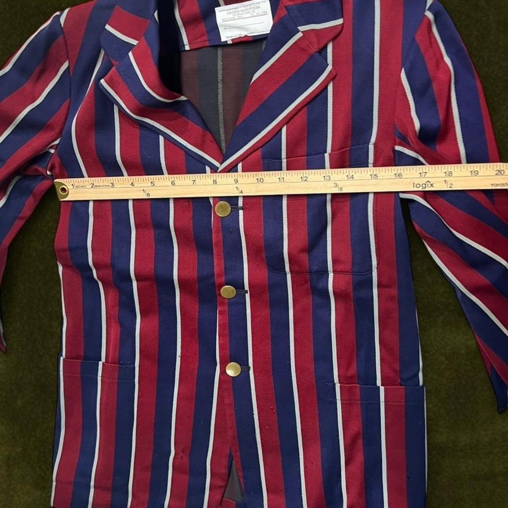 TRUE VINTAGE GRAIL 1950s/60s Saks Fifth Avenue Striped Boating Blazer M - Picture 5 of 8